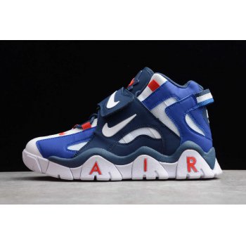 2019 Nike Air Barrage Mid QS White Red-Blue CD9329-005 Shoes